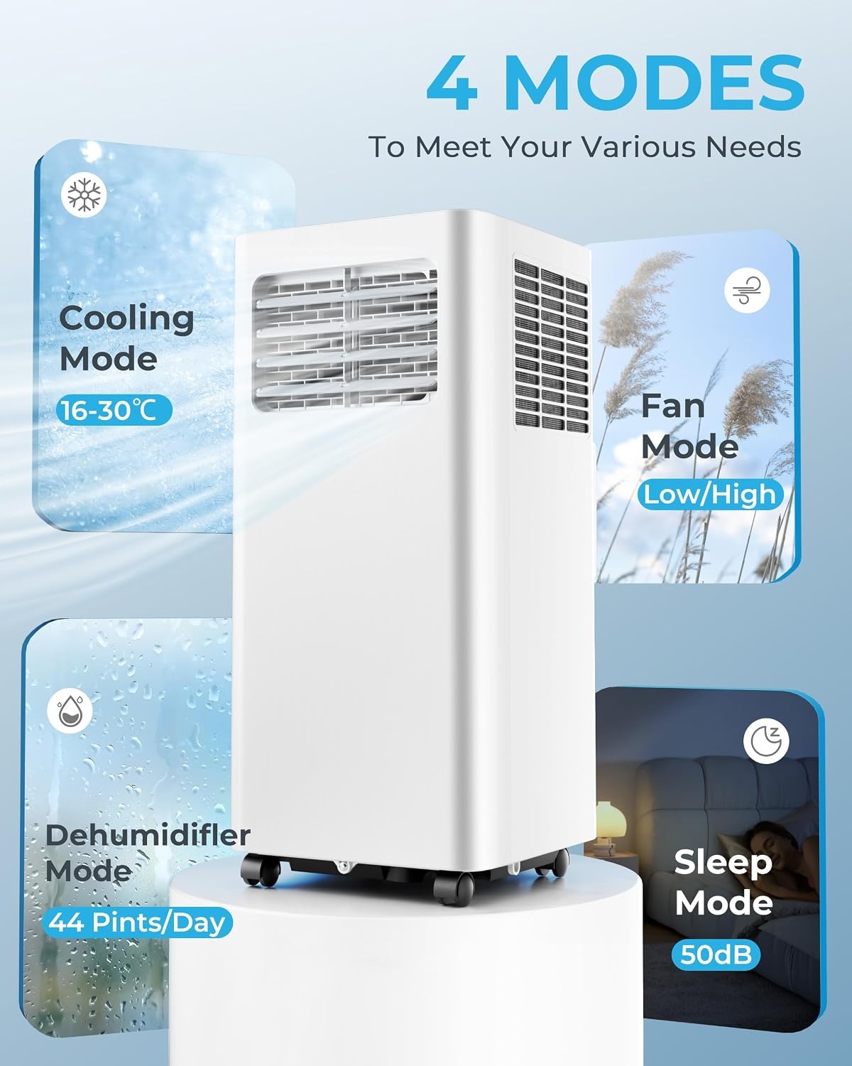 image:imageEUHOMY 10000 BTU Portable Air Conditioners for Rooms Up to 450 Sq FtWhite
