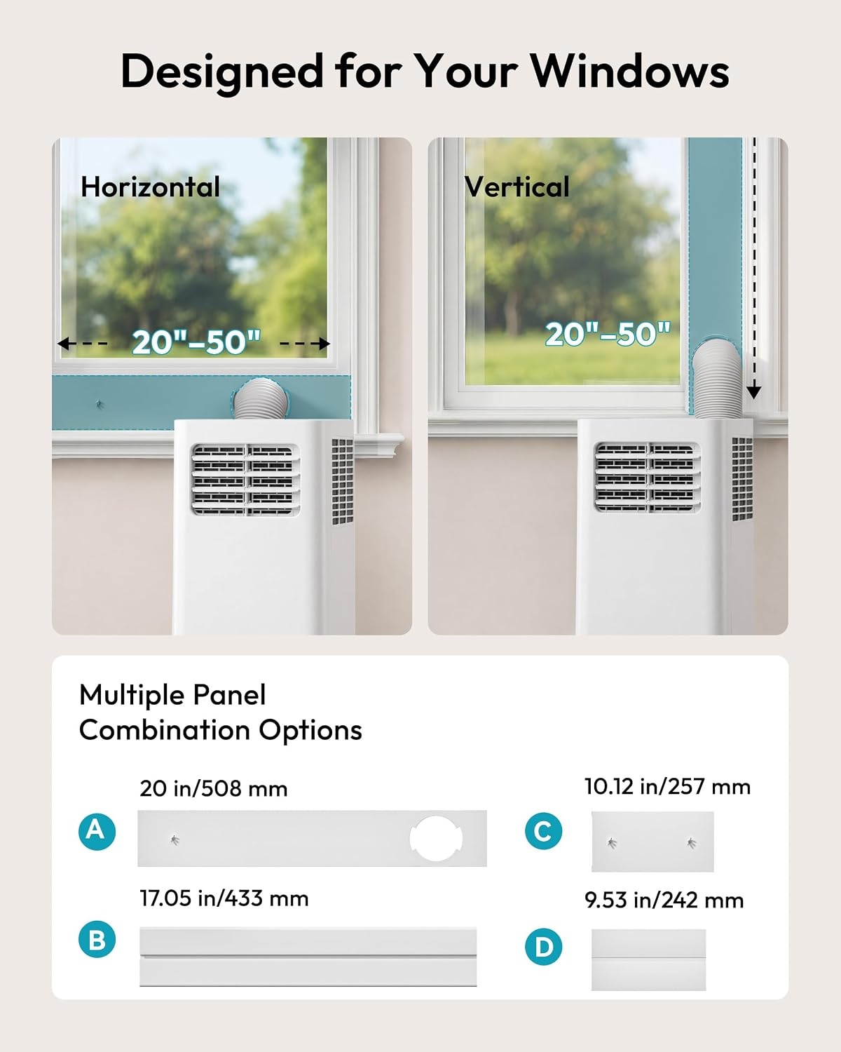 image:imageEUHOMY 14000 BTU Portable Air ConditionersSmart AC Unit with Heat APP14 000 BTU WIFI White