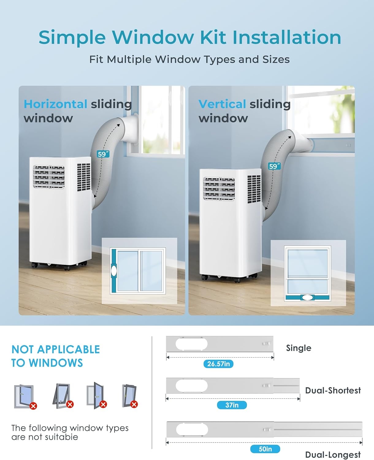 image:imageEUHOMY 14000 BTU Portable Air ConditionersSmart AC Unit with Heat APP8000