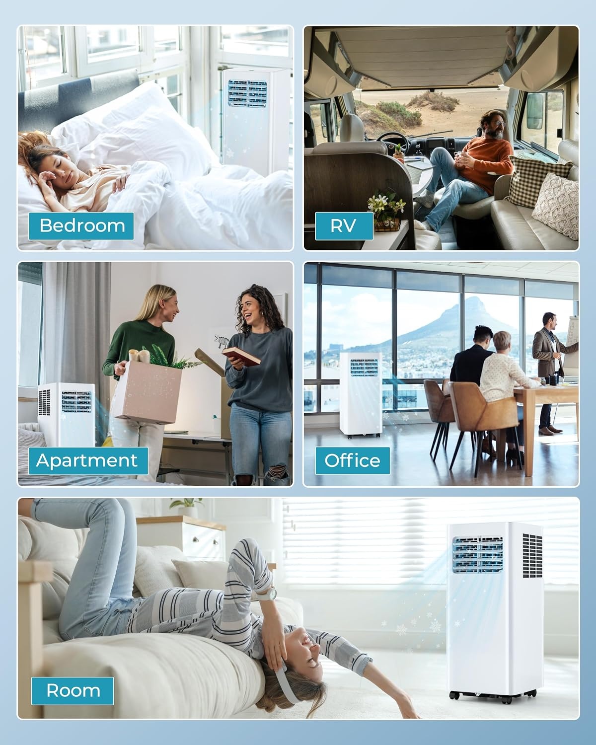 image:imageEUHOMY 14000 BTU Portable Air ConditionersSmart AC Unit with Heat APP8000