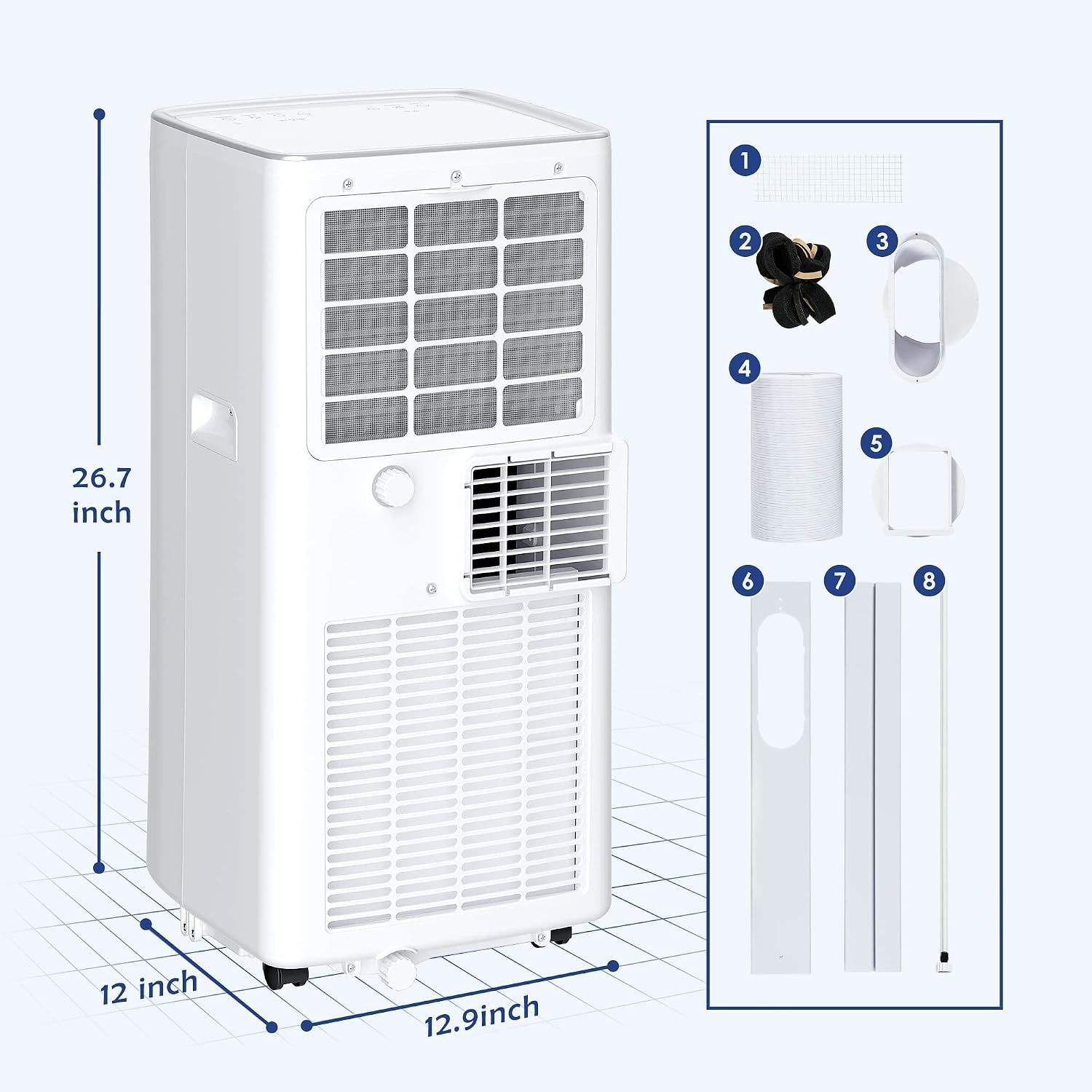 image:imageEUHOMY 14000 BTU Portable Air ConditionersSmart AC Unit with Heat APP9000
