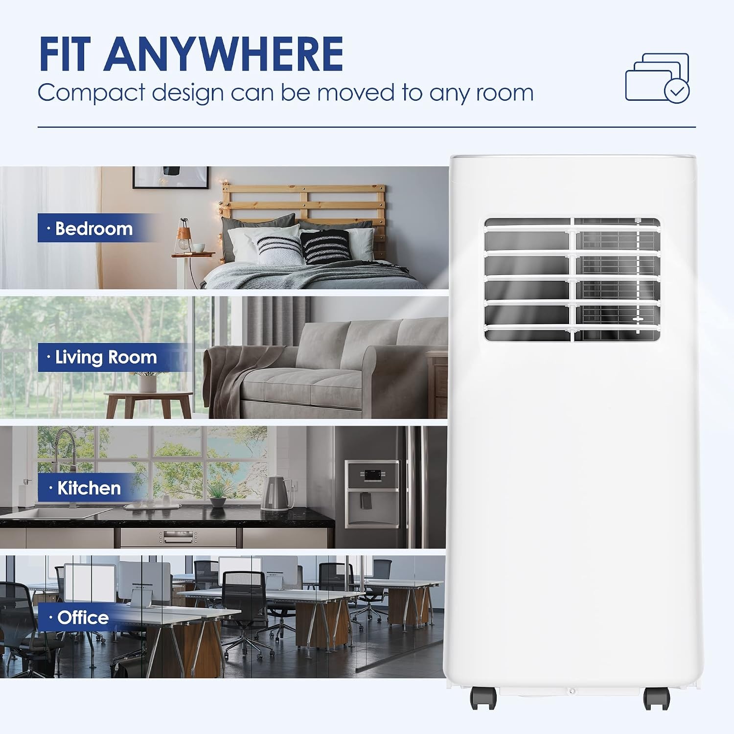 image:imageEUHOMY 14000 BTU Portable Air ConditionersSmart AC Unit with Heat APP9000