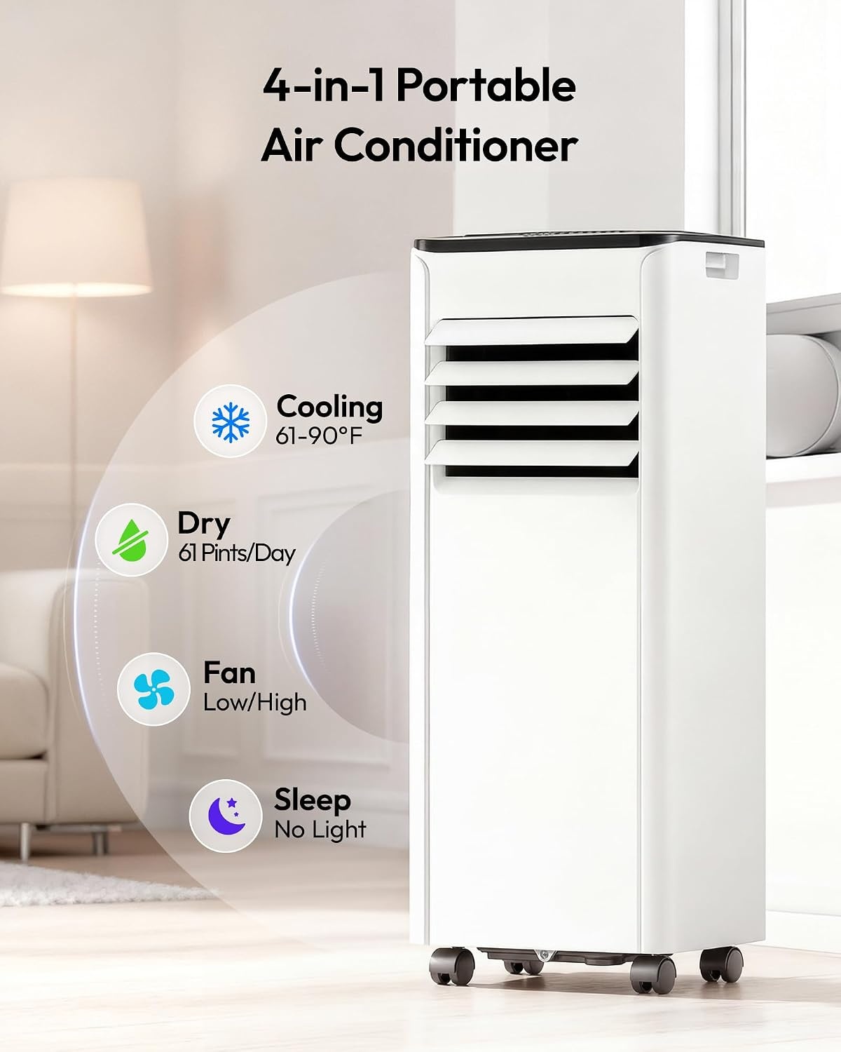 image:imageEUHOMY Portable Air Conditioners 8000 BTU AC for Rooms Up to 350 Sq Ft10 000 BTU