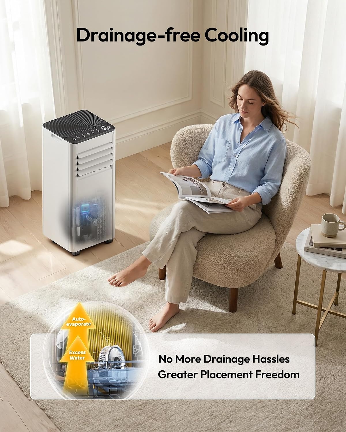 image:imageEUHOMY Portable Air Conditioners 8000 BTU AC for Rooms Up to 350 Sq Ft8 000 BTU