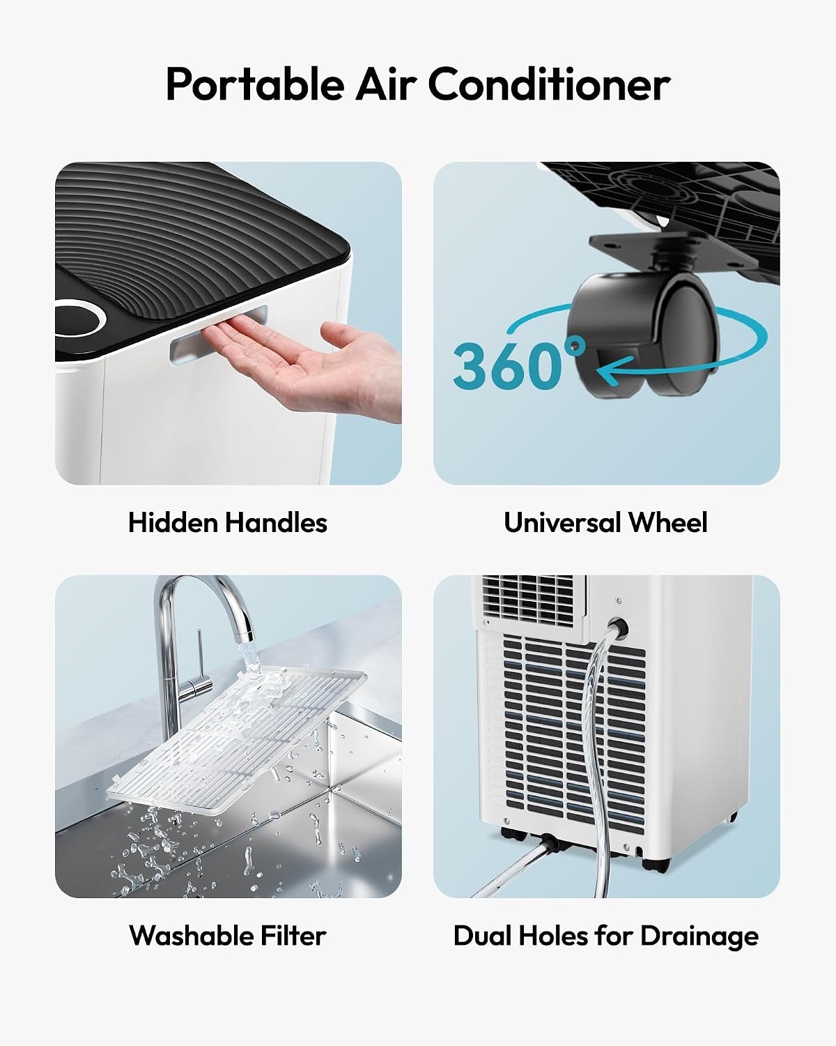 image:imageEUHOMY Portable Air Conditioners 8000 BTU AC for Rooms Up to 350 Sq Ft8 000 BTU White