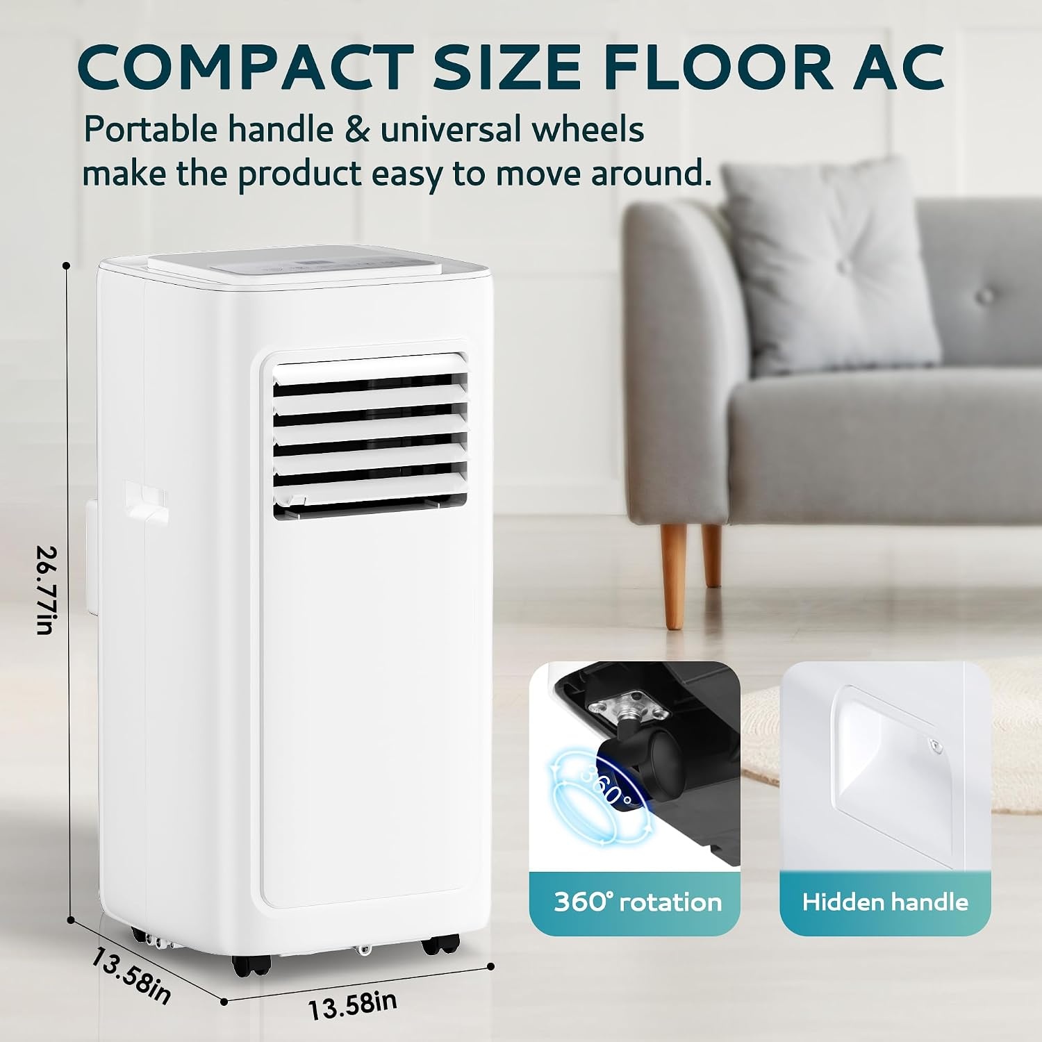 image:imageEUHOMY Portable Air Conditioners 8000 BTU AC for Rooms Up to 350 Sq Ft9000