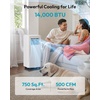 EUHOMY Portable Air Conditioners, 8,000 BTU AC for Rooms Up to 350 Sq. Ft.(14 000 BTU  WIFI)
