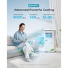 EUHOMY Portable Air Conditioners, 8,000 BTU AC for Rooms Up to 350 Sq. Ft.(8 000 BTU White)