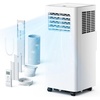 EUHOMY 8,000 BTU Portable Air Conditioners, 4-in-1 Air Conditioner Portable Up to 350 Sq.Ft., Portable AC Unit with Cool, Fan, Dehumidifier, Sleep, 24H Timer, Remote & Installation Kit, for Bedroom