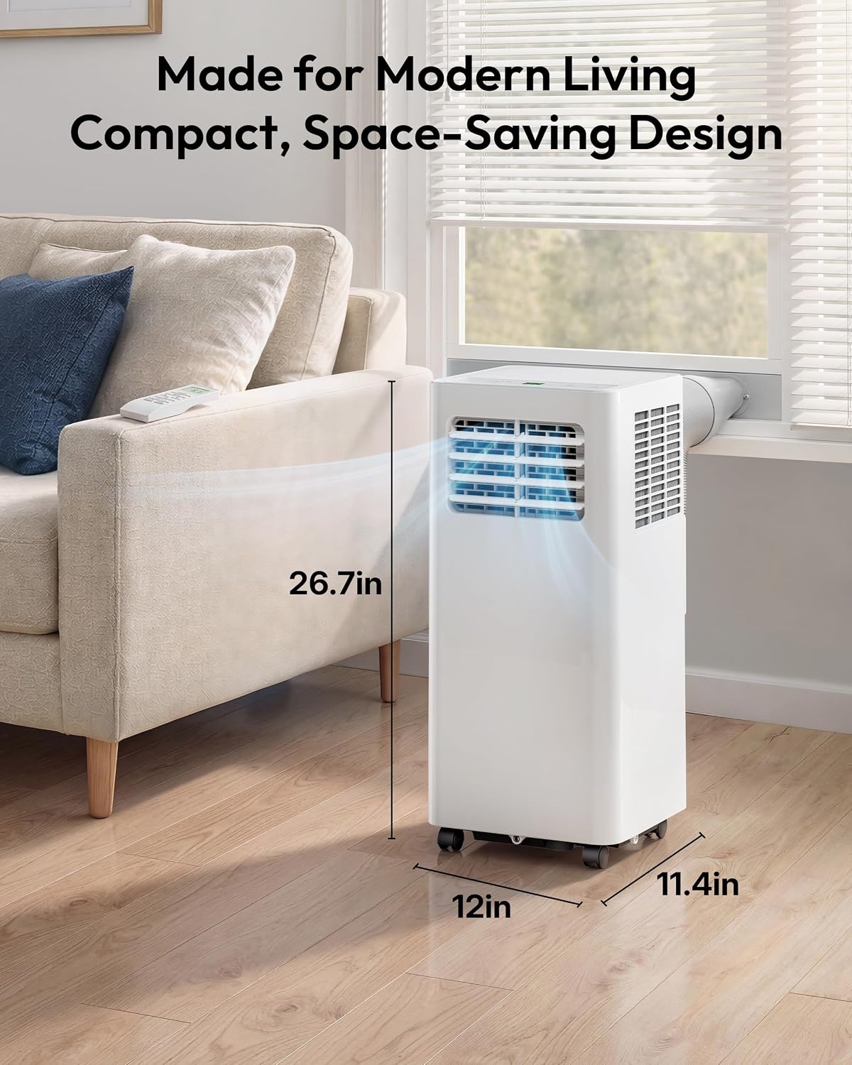 image:imageEUHOMY 8000 Btu Portable Air Conditioners 3 in 1 Portable AC with Cool Dry Fan Modes Quiet Air Conditioners with 24H Timer amp Sleep Modes with Remote for Bedroom Apartments up to 350 SqFt10 000 BTU