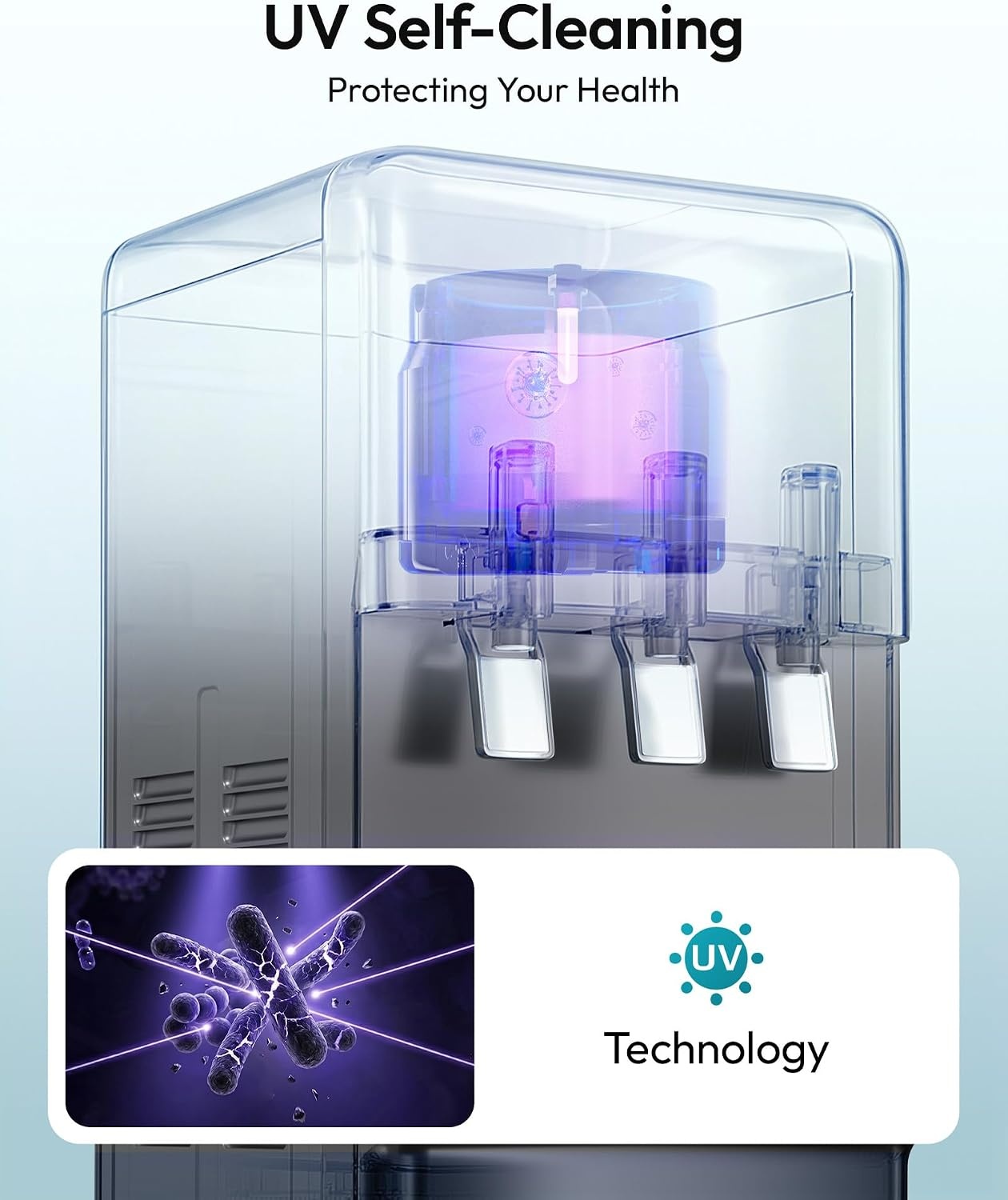 image:imageEuhomy Bottom Loading Water Dispenser 3 Temperatures 3 or 5 Gal BottlesBlack