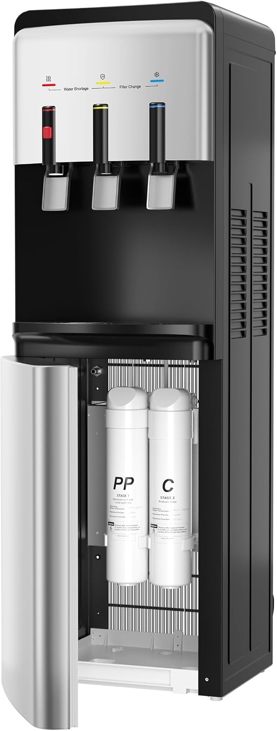 image:imageEuhomy Bottom Loading Water Dispenser 3 Temperatures 3 or 5 Gal BottlesBlack