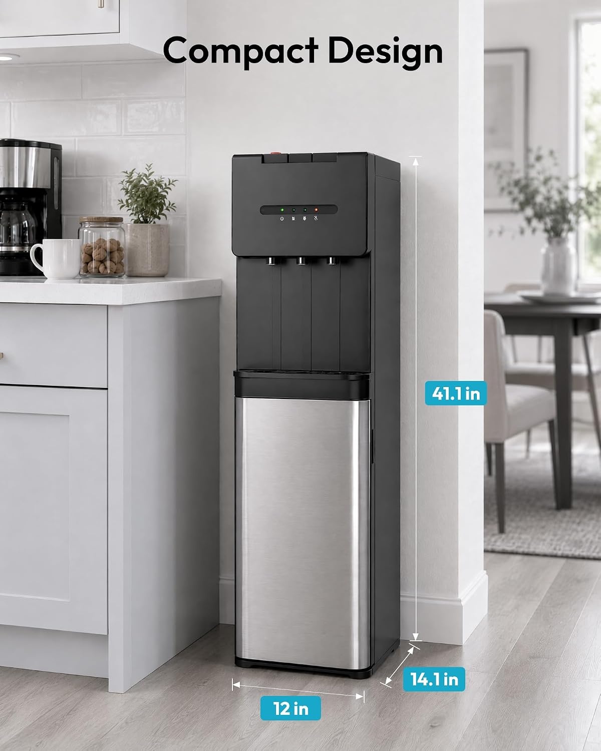 image:imageEuhomy Bottom Loading Water Dispenser 3 Temperatures 3 or 5 Gal BottlesBlack