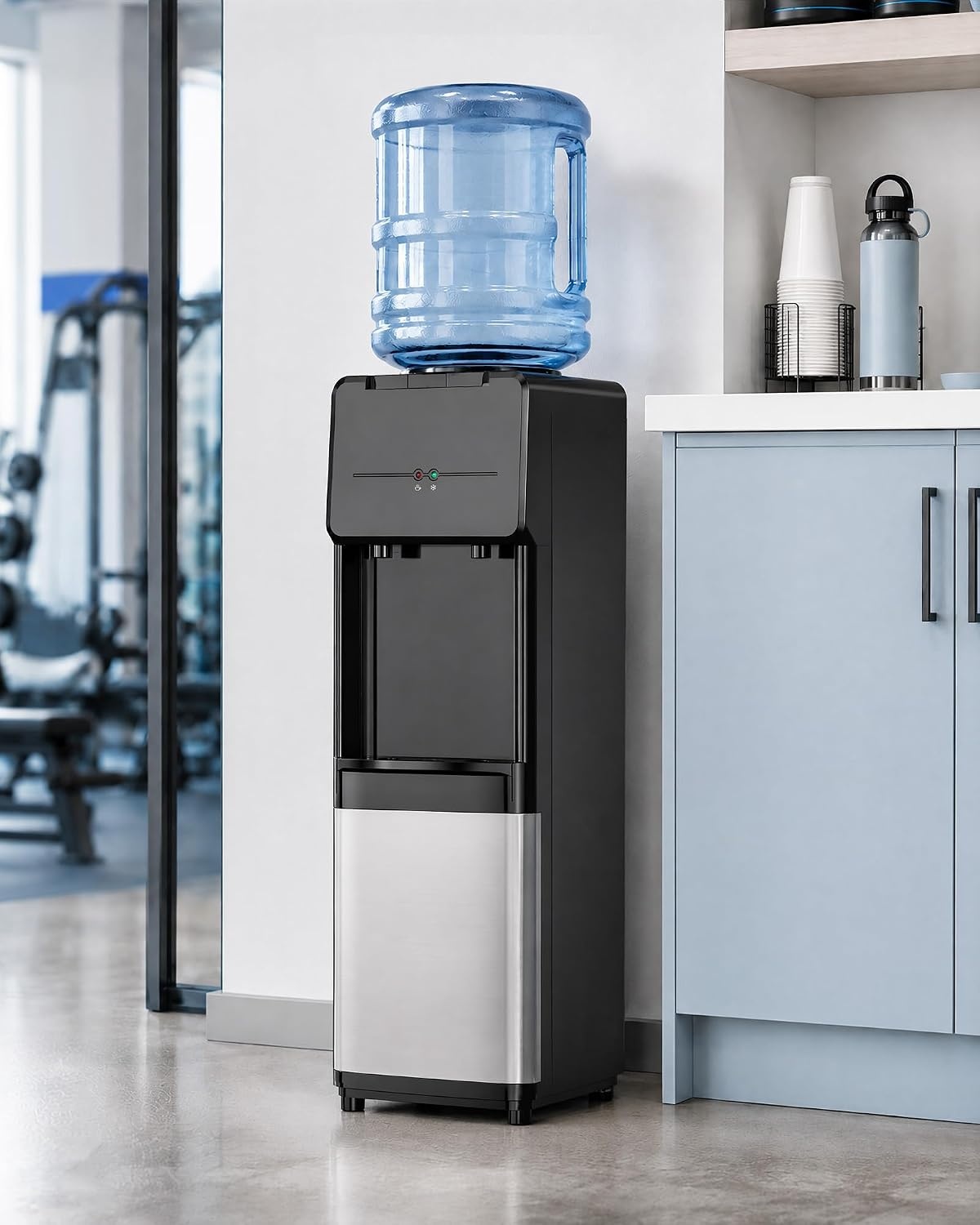 image:imageEuhomy Hot amp Cold Water Dispenser Top Loading Water Dispenser for 3 or 5 Gallon Bottles Top Loading Hot amp Cold Water Dispensor with Child Safety Lock for Office Home