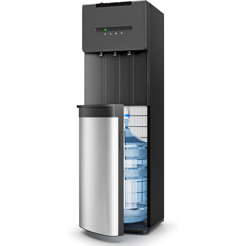 image:imageEuhomy Bottleless Water Cooler Water Dispenser 3 Temperature Settings Hot Cold amp Room Water NSF Certified Dual Filters Self Cleaning Water Dispenser Child Safety Lock LED Indicator BlackBlack