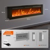 EUHOMY 36 Inch Electric Fireplace Recessed and Wall Mounted(50 Inch)