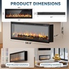 EUHOMY 36 Inch Electric Fireplace Recessed and Wall Mounted(50 Inch Premium)