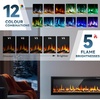 EUHOMY 36 Inch Electric Fireplace Recessed and Wall Mounted(50 Inch Premium)