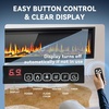 EUHOMY 36 Inch Electric Fireplace Recessed and Wall Mounted(73 Inch Premium)