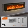 EUHOMY 50 Inch Electric Fireplace Recessed and Wall Mounted(60 Inch)