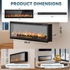 EUHOMY 50 Inch Electric Fireplace Recessed and Wall Mounted(60 Inch Premium)