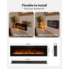 EUHOMY 50 Inch Electric Fireplace Recessed and Wall Mounted(Upgrade 60Inch)