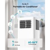 EUHOMY 8000 Btu Portable Air Conditioners, 3 in 1 Portable AC with Cool, Dry, Fan Modes, Quiet Air Conditioners with 24H Timer & Sleep Modes, with Remote, for Bedroom, Apartments up to 350 Sq.Ft(8 000 BTU)
