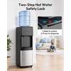 Euhomy Hot & Cold Water Dispenser, Top Loading Water Dispenser for 3 or 5 Gallon Bottles, Top Loading Hot & Cold Water Dispensor with Child Safety Lock, for Office, Home