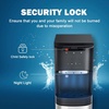 Euhomy Self-Cleaning Bottom-Loading Water Dispenser, Compatible with 5 Gallon Bottles – 3 Temperature Settings with Hot, Room & Cold Water Outlets, Childproof Lock, Night Light & LED Display，Black(Silver)