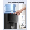 Euhomy Top Load Water Dispenser for 3 or 5 Gallon Bottles, Countertop Water Cooler with 3 Temperatures, Hot & Cold Water with Child Safety Lock, for Home, Office, Kitchen(Top-loading)