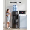 Euhomy Top Load Water Dispenser for 3 or 5 Gallon Bottles, Countertop Water Cooler with 3 Temperatures, Hot & Cold Water with Child Safety Lock, for Home, Office, Kitchen(Top-loading)