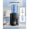 Euhomy Top Load Water Dispenser for 3 or 5 Gallon Bottles, Countertop Water Cooler with 3 Temperatures, Hot & Cold Water with Child Safety Lock, for Home, Office, Kitchen(Countertop)