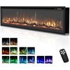 EUHOMY 36 Inch Electric Fireplace Recessed and Wall Mounted(73 Inch Premium)