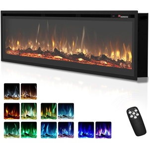 EUHOMY 50 Inch Electric Fireplace Recessed and Wall Mounted(60 Inch Premium)
