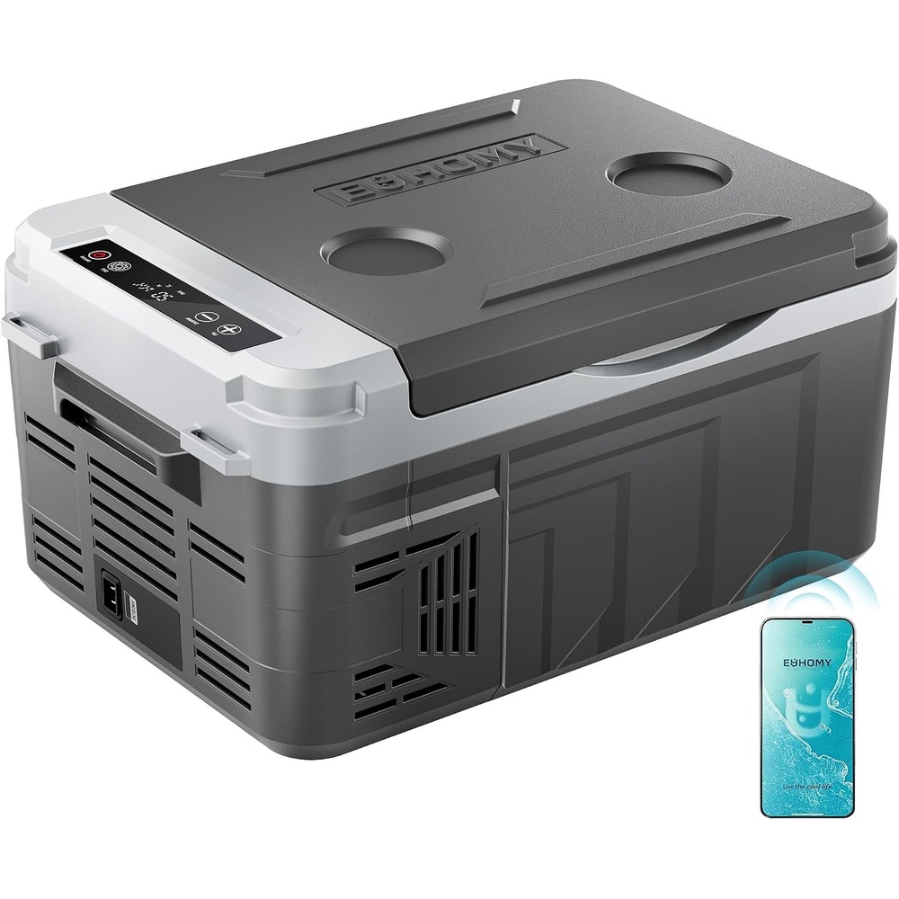 image:imageEUHOMY 12QT 12 Volt Refrigerator Portable Car Fridge with App Control12QT APP