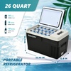 EUHOMY 12QT 12 Volt Refrigerator, Portable Car Fridge with App Control(26QT APP)