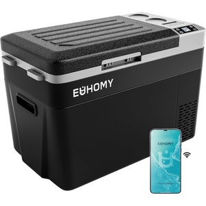 EUHOMY 32QT 12 Volt Refrigerator, Electric Cooler, Usable Battery, -4℉~68℉(32 QT CFJ)